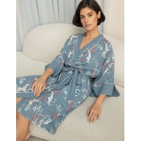 Короткий халат-кимоно Mia-Amore ZOE 1963, Цвет: серый, Размеры: S/M