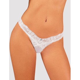 Трусики стринги Obsessive HEAVENLLY THONG, Цвет: белый, Размеры: XS/S