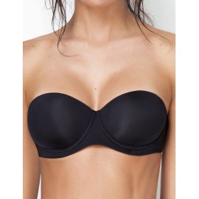 Гладкий бюстгальтер анжелика Sielei PLUS 2550 nero, Цвет: nero (черный), Размеры: 85C