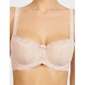 Бюстгальтер балконет Simona M 608 серебристый пион-сетка, Цвет: пион-сетка, Размеры: 75E