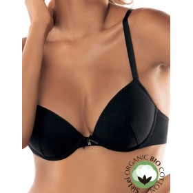 Хлопковый бюстгальтер пуш-ап Sielei NATURAL COTTON 1444 nero, Цвет: nero (черный), Размеры: 90B