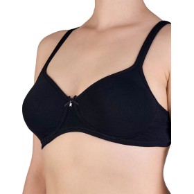 Хлопковый мягкий бюстгальтер без косточек Sielei NATURAL COTTON 1452 nero, Цвет: nero (черный), Размеры: 75B
