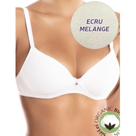 Бюстгальтер пуш-ап без косточек хлопок Sielei NATURAL COTTON 1456 ecru melange, Цвет: ecru melange, Размеры: 80B