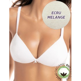 Хлопковый бескостный бюстгальтер Sielei NATURAL COTTON 1458 ecru melange, Цвет: ecru melange, Размеры: 75B