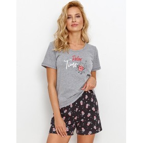 Пижама с шортами из хлопка Taro RELAX 2892, Цвет: серый, Размеры: S