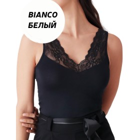 Майка из вискозы с кружевом Cotonella GD193 L_ALTRA bianco, Цвет: bianco (белый), Размеры: S