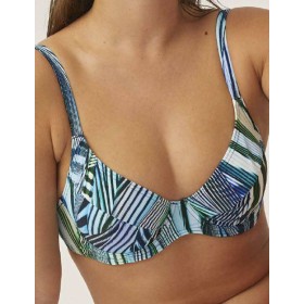 Бюстгальтер купальный Naturana 77043 PACIFIC PRINCESS, Цвет: темно-синий/бирюзово, Размеры: 90F