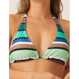 Полосатый купальный лиф Naturana 77059 CENTRAL PARK хаки/черный/бирюза, Цвет: хаки/черный/бирюза, Размеры: M