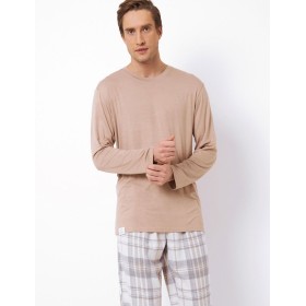 Пижама мужская со штанами Aruelle AIDEN, Цвет: серый/бежевый, Размеры: M