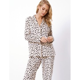 Пижама женская со штанами Aruelle GIANNA SET SOFT, Цвет: бежевый/черный, Размеры: S