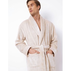Теплый мужской халат Aruelle HENRY CREME, Цвет: кремовый, Размеры: XL