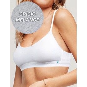 Хлопковый бюстгальтер топ Infiore 857 LAMBADA grigio melange, Цвет: grigio mel (серый), Размеры: 65B