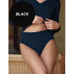 Набор трусов (2шт) Janira PACK-2 FRESH COTTON LACE 1030808 MID SLIP black, Цвет: black (черный), Размеры: M