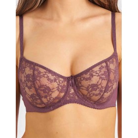 Кружевной мягкий бюстгальтер балконет Lina A 3069 крокус, Цвет: крокус, Размеры: 75B