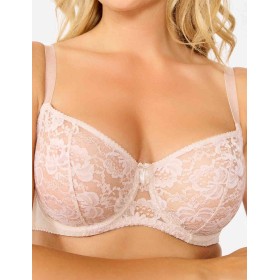 Кружевной мягкий бюстгальтер балконет Lina A 3069 серебристый пион, Цвет: серебристый пион, Размеры: 80F