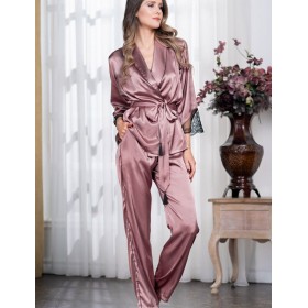 Комплект-тройка шёлк Mia-Amore OLIVIA 3645 античная роза, Цвет: античная роза, Размеры: XL