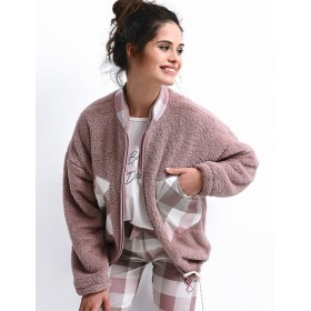 Плюшевая женская толстовка Sensis SAMMIE, Цвет: розовый, Размеры: S/M