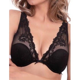 Кружевной бюстгальтер бралетт Sielei GLAM 1958 nero, Цвет: nero (черный), Размеры: 70B