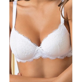 Кружевной бюстгальтер пуш-ап без каркасов Sielei WONDER LACE 2446 bianco, Цвет: bianco (белый), Размеры: 70B
