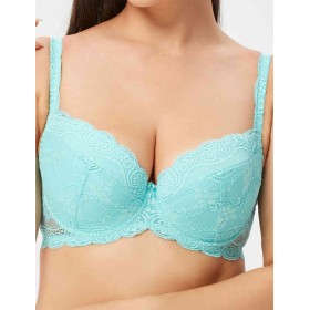 Бюстгальтер балконет пуш-ап VOVA SNEJANNA V54032 небесно синий, Цвет: небесно-синий, Размеры: 75D