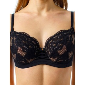 Бюстгальтер мягкий кружевной Coquette Revue MIRACLE 81127-18, Цвет: черный, Размеры: 95D