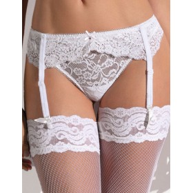 Кружевной пояс для чулок Sielei ALLURE 2679 bianco, Цвет: bianco (белый), Размеры: S