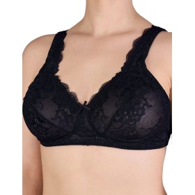 Бюстгальтер мягкий без косточек Sielei WONDER LACE 2440 nero, Цвет: nero (черный), Размеры: 80D