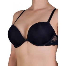 Бюстгальтер планж супер пуш-ап Sielei WONDER LACE 2448 nero, Цвет: nero (черный), Размеры: 70B