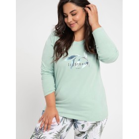 Пижама из хлопка Taro ARIANA 3016-01, Цвет: зеленый, Размеры: 2XL