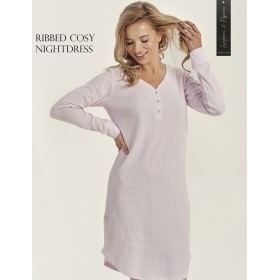 Светло-розовая сорочка в рубчик Taro SISI 3002-02, Цвет: розовый, Размеры: XL