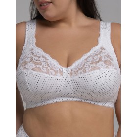 Бюстгальтер из хлопка Valmira 1101/С-1102/C белый в крапинку, Цвет: белый в крапинку, Размеры: 80G