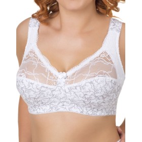 Бюстгальтер из хлопка Valmira 1101/С-1102/C белый с серым, Цвет: белый с серым, Размеры: 90E