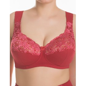 Бюстгальтер из хлопка Valmira 1101/С брусничный, Цвет: брусничный, Размеры: 75D