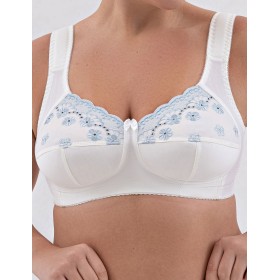 Бюстгальтер больших размеров Valmira 1107 / 1108 молоко с голубым, Цвет: молоко с голубым, Размеры: 90J