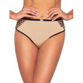 Трусы слипы Ava RETRO 2061 figi Beige, Цвет: чёрно-бежевый, Размеры: M