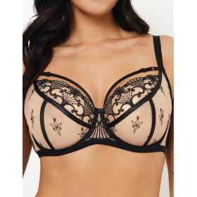 Бюстгальтер мягкий Subtille AVRIL soft, Цвет: черный+телесный, Размеры: 65H