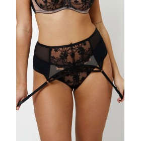 Пояс для чулок Subtille VENETIA BLACK belt, Цвет: черно-бежевый, Размеры: XL