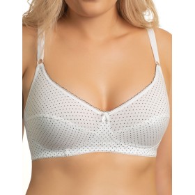 Бюстгальтер бескаркасный хлопковый Valmira 1103/C белый в крапинку, Цвет: белый в крапинку, Размеры: 80A