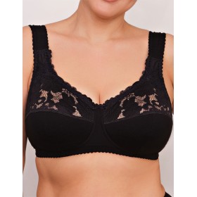 Усиленный хлопковый бюстгальтер Valmira 1104 черный, Цвет: черный, Размеры: 95G