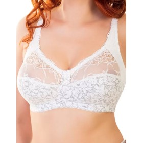 Хлопковый бюстгальтер без косточек Valmira 1201/C белый с серым, Цвет: белый с серым, Размеры: 75B