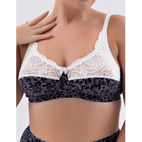 Хлопковый бюстгальтер без косточек Valmira 1201/C синий с молоком, Цвет: синий с молоком, Размеры: 85C