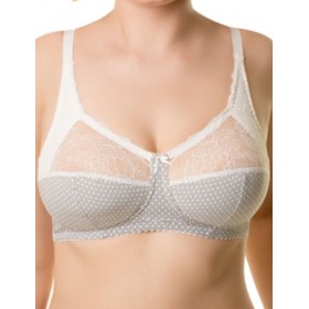 Хлопковый бюстгальтер без косточек Valmira 1201/G молочная графика, Цвет: молочная графика, Размеры: 75B