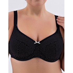 Натуральный бюстгальтер Valmira 1203/C черный в крапинку, Цвет: черный в крапинку, Размеры: 80E