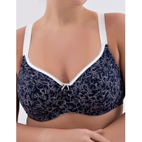 Натуральный бюстгальтер Valmira 1203/C синий с молоком, Цвет: синий с молоком, Размеры: 85C