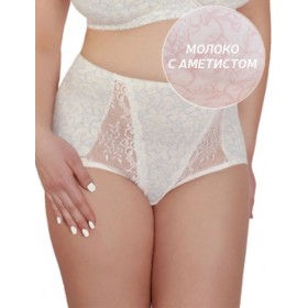 Высокие хлопковые трусы Valmira 2918/C молоко с аметистом, Цвет: молоко с аметистом, Размеры: L