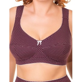 Бюстгальтер на широких лямках Valmira 1121/C вино в крапинку, Цвет: вино в крапинку, Размеры: 110I