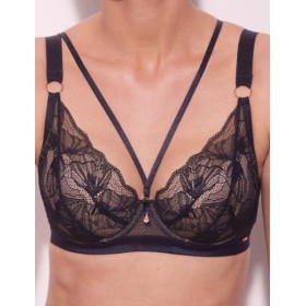 Кружевной бюстгальтер пуш-ап Alles VOLARE P-UP темно-синий, Цвет: темно-синий, Размеры: 70B