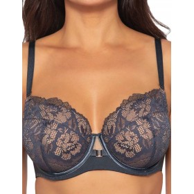 Полумягкий кружевной бюстгальтер Ava YUCCA 1937 PU графит, Цвет: графит, Размеры: 70J