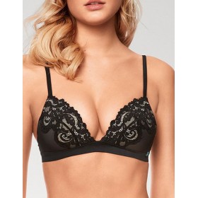 Треугольный бюстгальтер без косточек Infiore PIZZO 5010 luxury black, Цвет: luxury black (черный+беж), Размеры: 75B