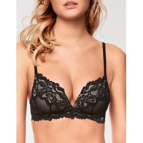 Бюстгальтер пуш-ап без косточек Infiore PIZZO 5011 luxury black, Цвет: luxury black (черный+беж), Размеры: 80B